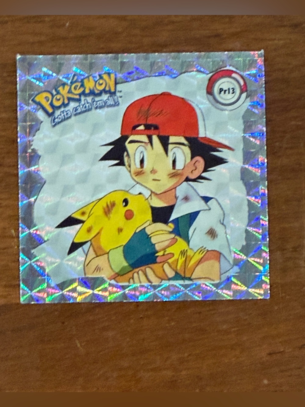 Pokémon Pikachu & Ash Holographic Collectible Sticker